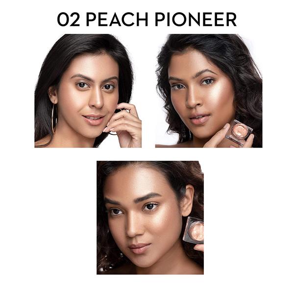 SUGAR Cosmetics Glow And Behold Jelly Highlighter - 02 Peach Pioneer (Peach Pink Gold) 3 gm - Highlighters & Illuminators