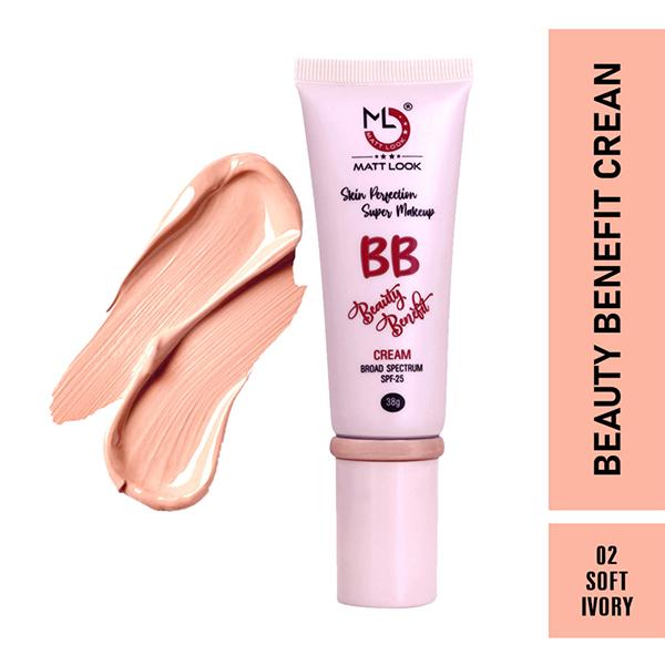 Matt Look Skin Perfection Super Makeup Bb Beauty Benefit Cream Spf 25 Oil Free Lightweight Buildable Coverage That Minimizes Pores, Blemishes & Imperfections - 02 38 gm - Foundation