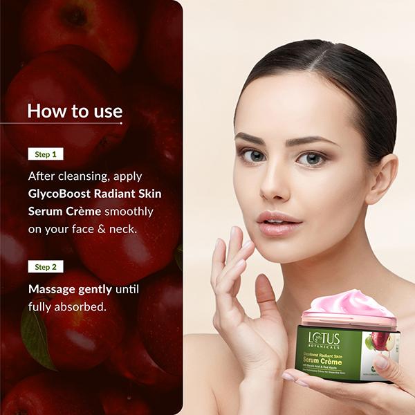 Lotus Botanicals GlycoBoost Radiant Skin Serum Creme with Red Apple & Glycolic Acid 50 gm - Face Moisturizers