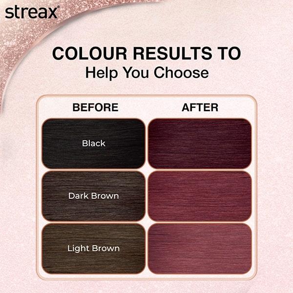 Streax Gel Hair Colour for women, Burgundy 3.16, No ammonia hair color, 100% grey coverage 150 ml - Crème