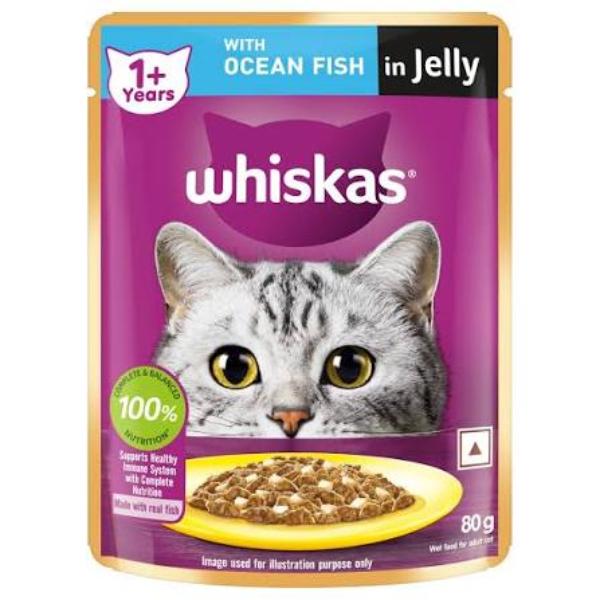 Netmeds | Whiskas Adult Ocean Fish Flavor (Pack of 28 X 80 gm)
