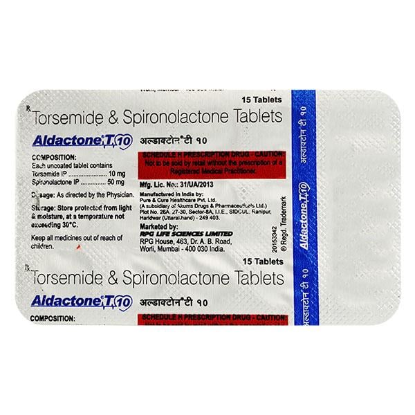 ALDACTONE T 10 Tablet 15's - Hypertension-Diu
