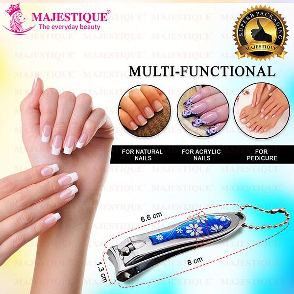 Majestique Wide Curved Nail Clipper, Professional Stainless Steel -Color May Vary 1's - Callus Shavers & Stones