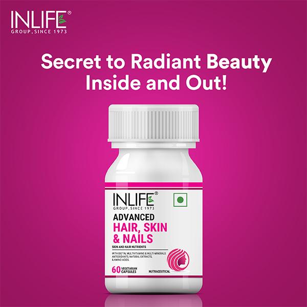 INLIFE Advanced Hair, Skin and Nails Capsule 60's - Hair & Skin