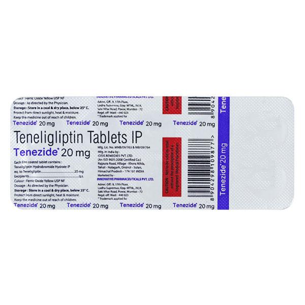 TENEZIDE 20 Tablet 10's - Diabetes-Ant