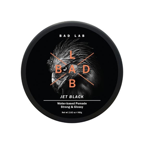 Bad Lab Jet Black Water-based Pomade, Strong & Glossy 80 gm - Pomades