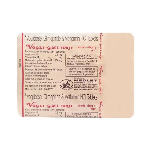 Vogli Gm1 Forte Tablet 10'S - Diabetes-Ant