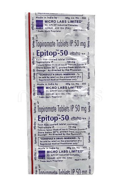 Epitop 50mg Tablet 10'S - Epilepsy/Convulsion-Ant