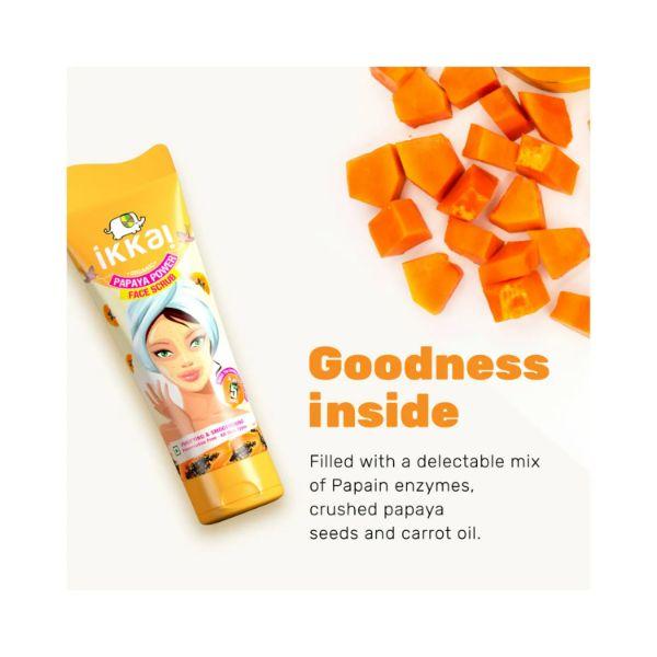 IKKAI Organic Papaya Power Face Scrub 100 gm - Scrubs & Exfoliants