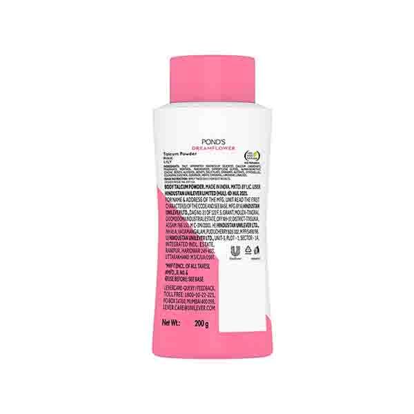 Pond's Dreamflower Fragrant Talcum Powder, Pink Lily 200 gm - Talcum Powders