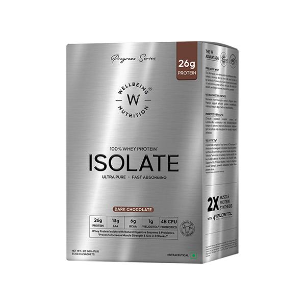 Netmeds | Wellbeing Nutrition 100% Whey Protein Isolate (Dark Chocolate) 213 g