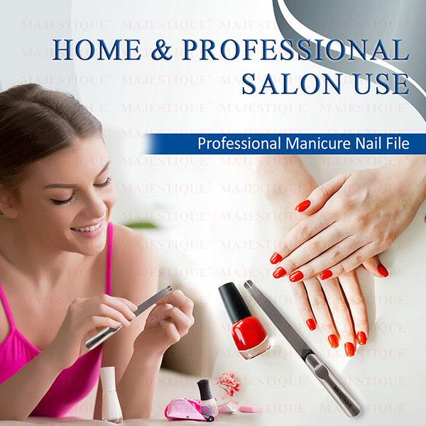 Majestique Nail File Pinhole Design Stainless Steel Removes Dead Skin Nail Files 1's - Manicure & Pedicure Kits