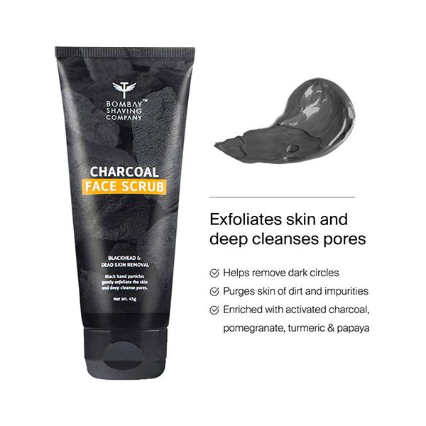 Bombay Shaving Company Charcoal De Tan and Glow Kit 500 gm - Scrubs & Exfoliants