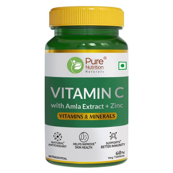 Netmeds | Pure Nutrition Vitamin C With Amla Extracts + Zinc Tablet 60's