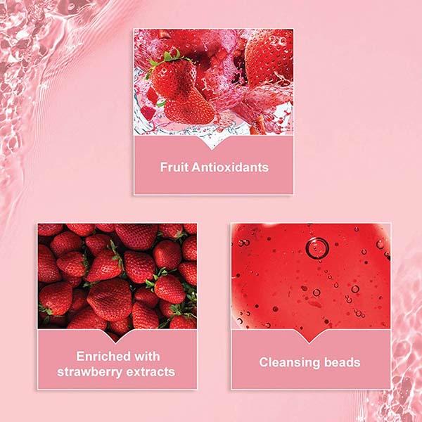Lakme Blush and Glow Strawberry Freshness Gel Face Wash with Strawberry Extracts 50 gm - Face Scrubs