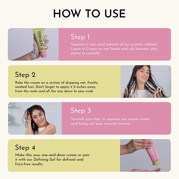 Fix My Curls Leave in Cream with Moisturising Jojoba Oil, Nigella Sativa Oil, and Keratin for Curly, Wavy, Dry and Frizzy Hair 250 gm - Hair Sets & Kits