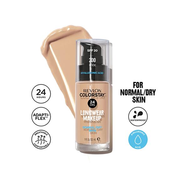 Revlon COLORSTAY LONG WEAR MAKE UP NORMAL/DRY SPF 20 I Nude 30 ml - Foundation