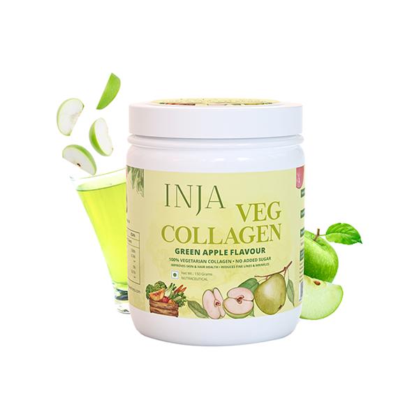 Netmeds | INJA Veg Collagen Powder - Green Apple Flavour 150 g