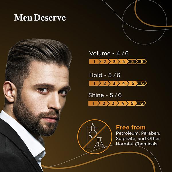 Men Deserve Ultra Shine Pomade Strong Hold 100gm - Hair Gels & Waxes