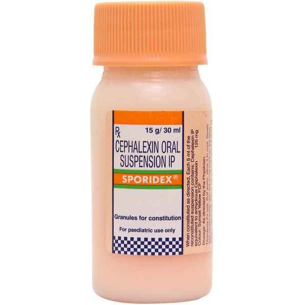 Sporidex 125mg Dry Syrup 30ml (N) - Bacterial Infections-Cep