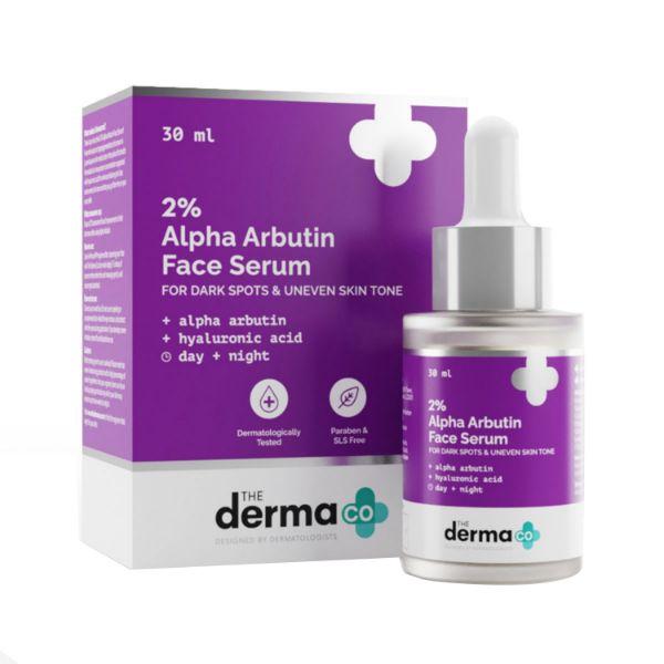 The Derma Co. 2 Percent Alpha Arbutin Face Serum for Dark Spots & Uneven Skin Tone 30ml - Face Serum