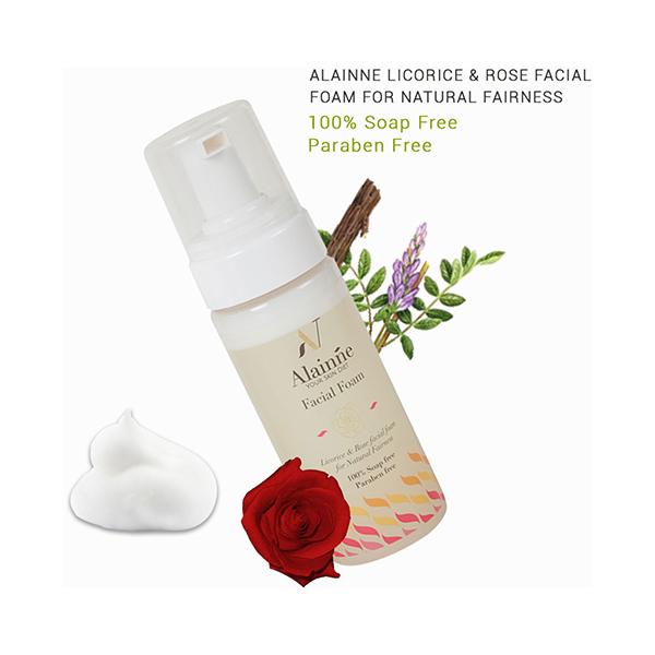 Alainne Licorice and Rose Fairness Facial Foam 150 ml - Face Washes