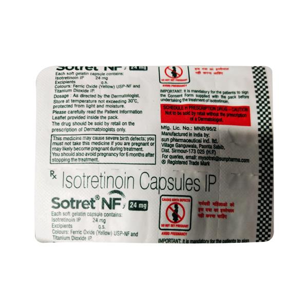 SOTRET NF 24 Capsule 10's - Acne-Acn