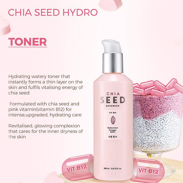 The Face Shop Chia Seed Advanced Vit B12 Hydro Toner 160 Ml - Toners