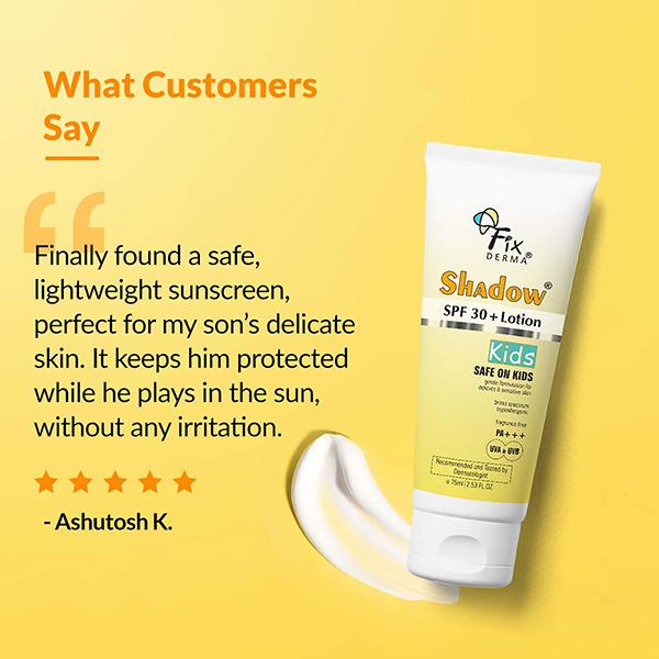 Fixderma Shadow SPF 30+ Lotion For Kids 75 ml - Body Sunscreen