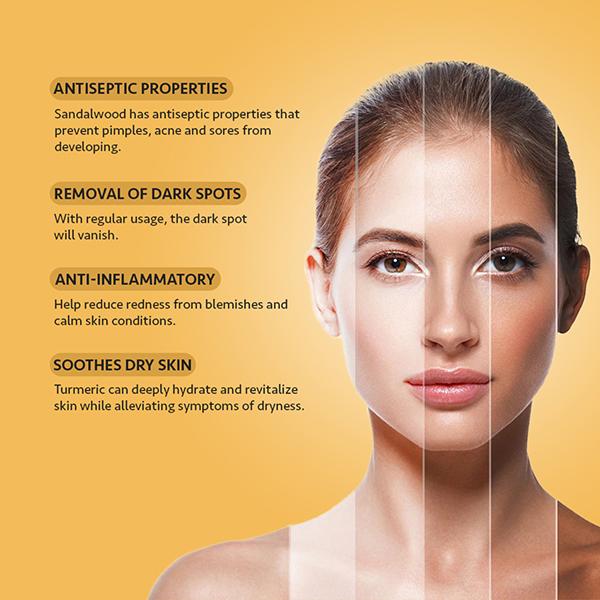 Berina Go Glow By Berina Sandal & Turmuric Extract Face Cream 500 ml - Face Creams