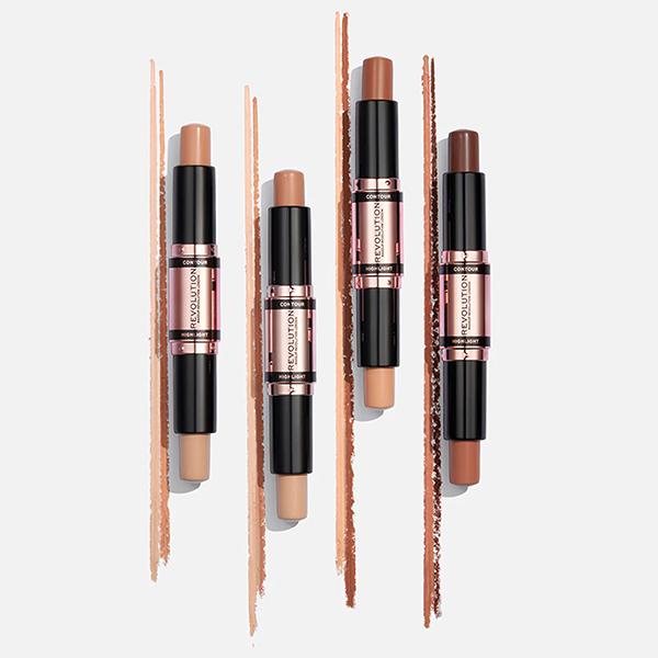 Makeup Revolution Double Ended Fast Base Contour Stick Dark 8.6gm - Contour