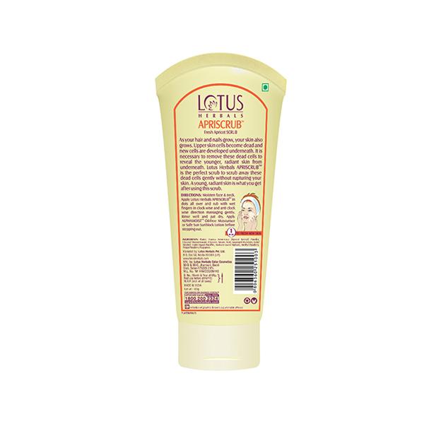 Lotus Herbals Apriscrub Fresh Apricot Scrub 100 gm - Scrubs & Exfoliants