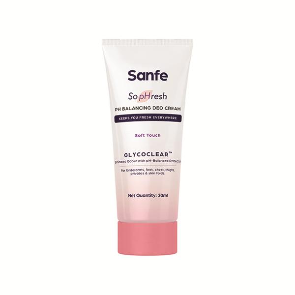 Netmeds | Sanfe So PHresh PH Balancing Deo Cream - Soft Touch for Underarms, Feet Intimates and Skin Folds 20 ml