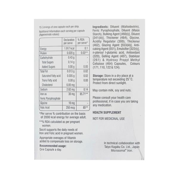 NEW SOCRIL Capsule 15's - Anaemia-VMA