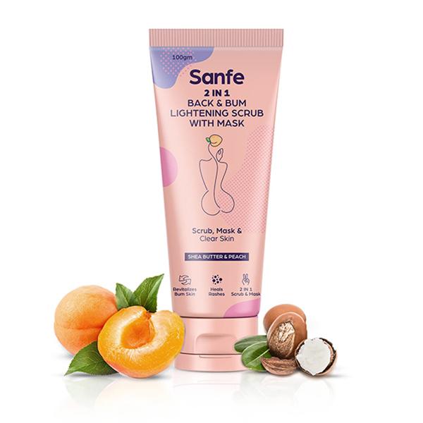 Netmeds | Sanfe Back & Bum Detox Scrub + Lightening Mask 100 gm