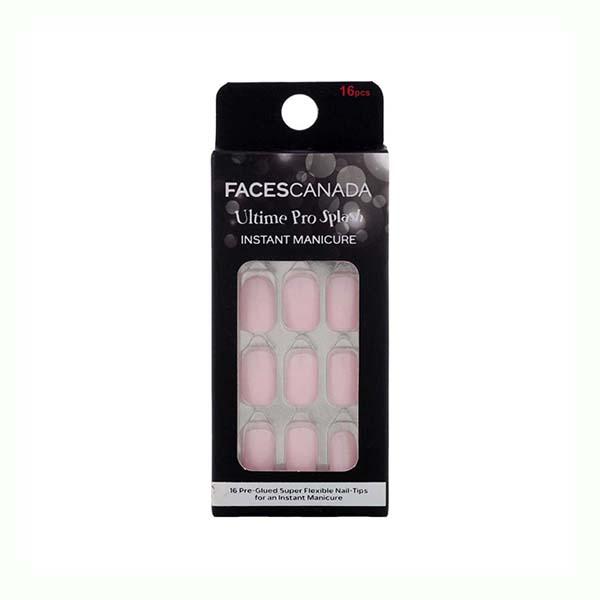 Netmeds | Faces Canada Ultime Pro Splash Instant Manicure - Bubblegum , Press On Nail Extensions - 16 Pcs 1's