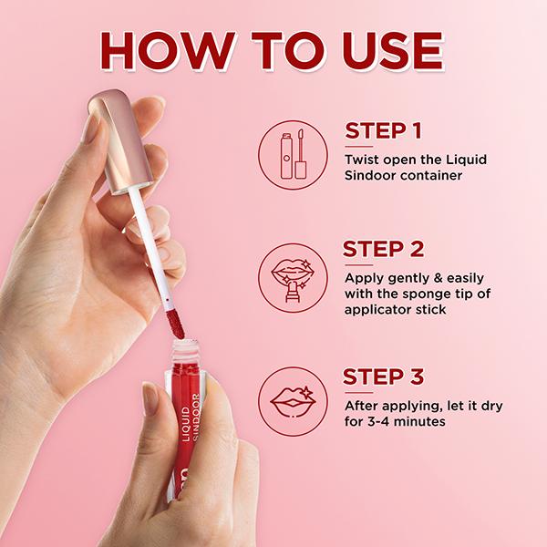 ENN Long Lasting and Waterproof Liquid Sindoor - Maroon 3 ml - Sindoor