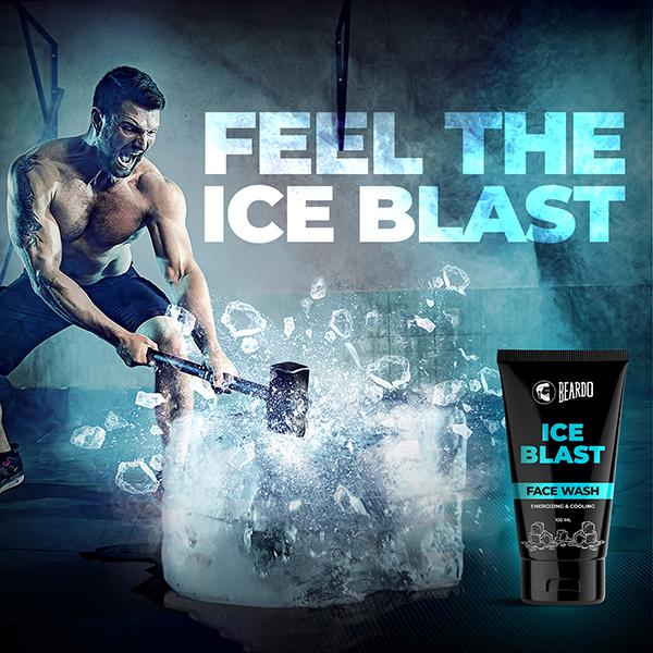Beardo Energizing & Cooling Face Wash - Ice Blast 100 ml - Face Washes