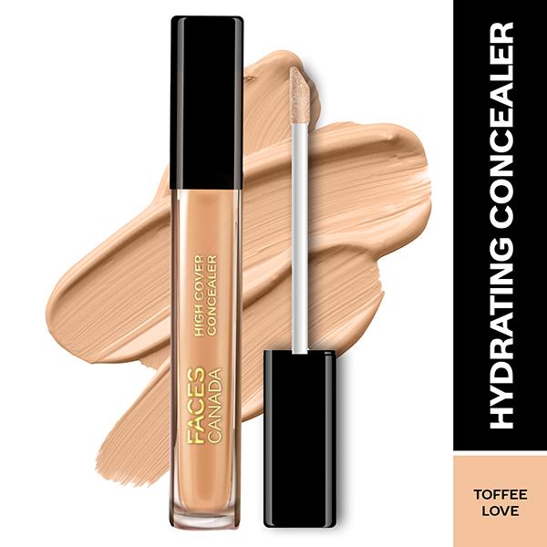 Faces Canada High Cover Concealer with Shea Butter & Vitamin E - Toffee Love 04, 4ml - Concealer