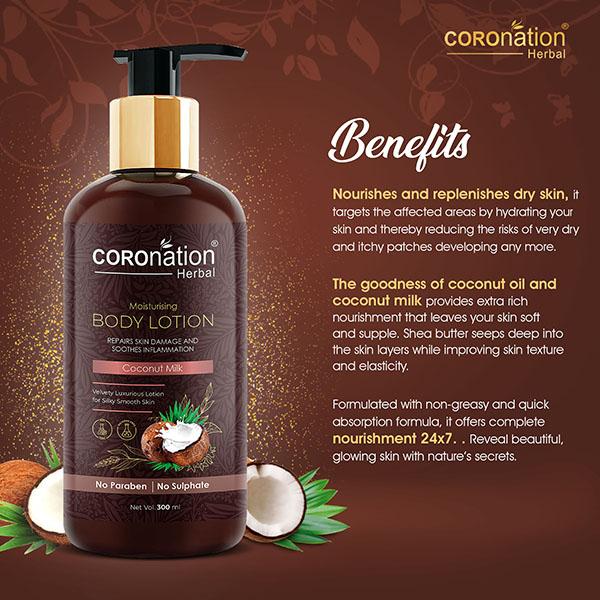 COROnation Herbal Coconut Milk Body Lotion 300 ml - Lotions & Creams