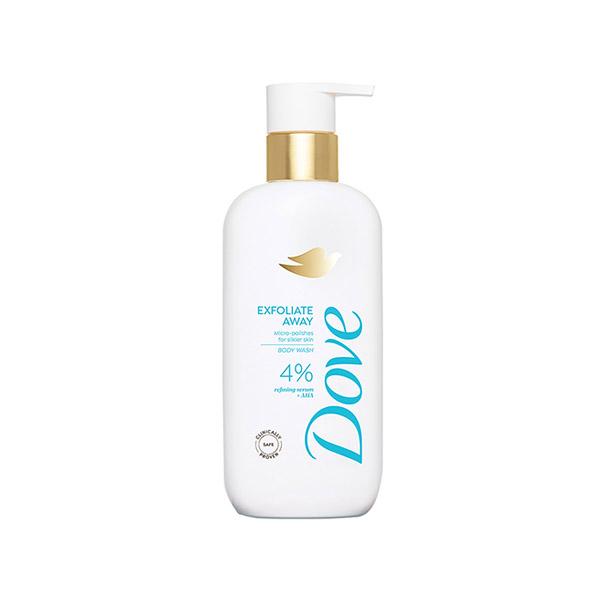 Dove 4% Refining Serum + AHA Exfoliate Away Serum Body Wash, 300 ml - Shower Gels & Body Wash