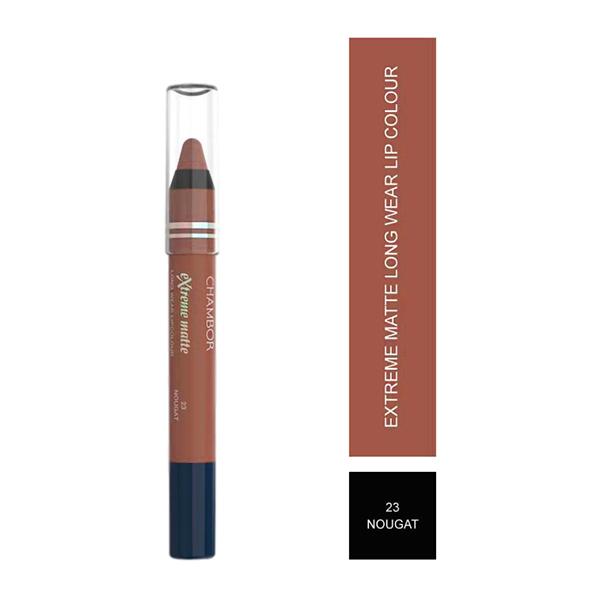 Chambor Extreme Matte Long Wear Lip Colour Make up Les Meringues Collection - Nougat, 23 3 gm - Lip Crayons