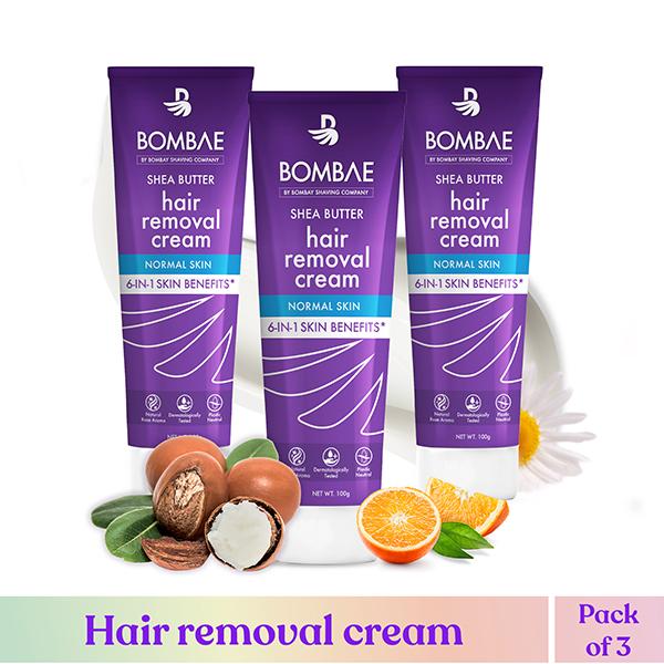 Netmeds | Bombae Shea Butter Hair Removal Cream - 100gm 3's