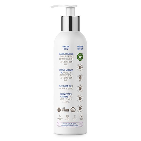 The Mom's Co. Natural Baby Shampoo with Organic Argan Oil & Moringa Oil Tear Free Soap Free 400ml 1's - Baby Shampoo