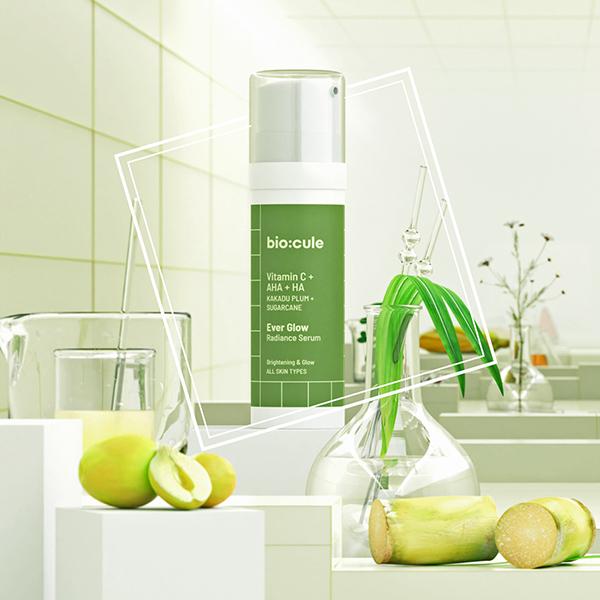 Biocule Ever Glow Radiance Serum For Bright & Glowing Skin, With Vitamin C & Aha 15 ml - Face Serum