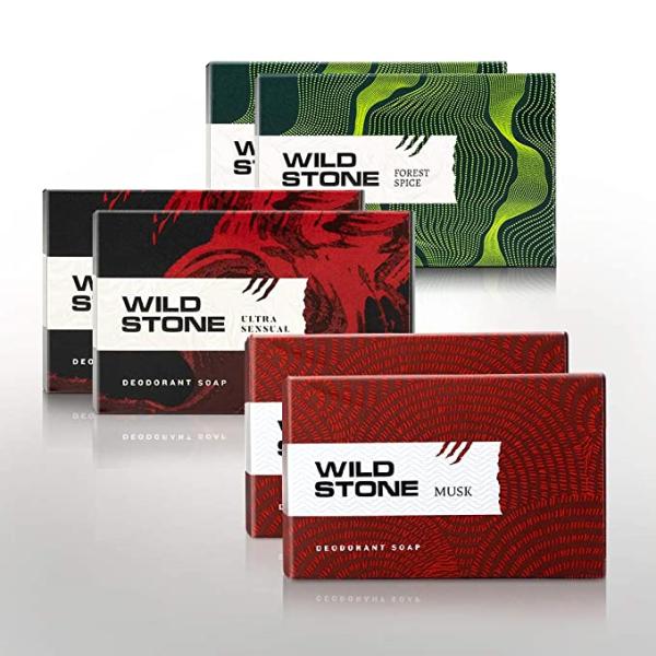 Netmeds | Wild Stone Soap Combo - Ultra Sensual, forest 100gm each 6's