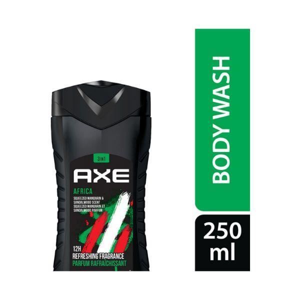 Axe Africa 3 In 1 Body Face & Hair Wash for Men 250 ml - Shower Gels & Body Wash