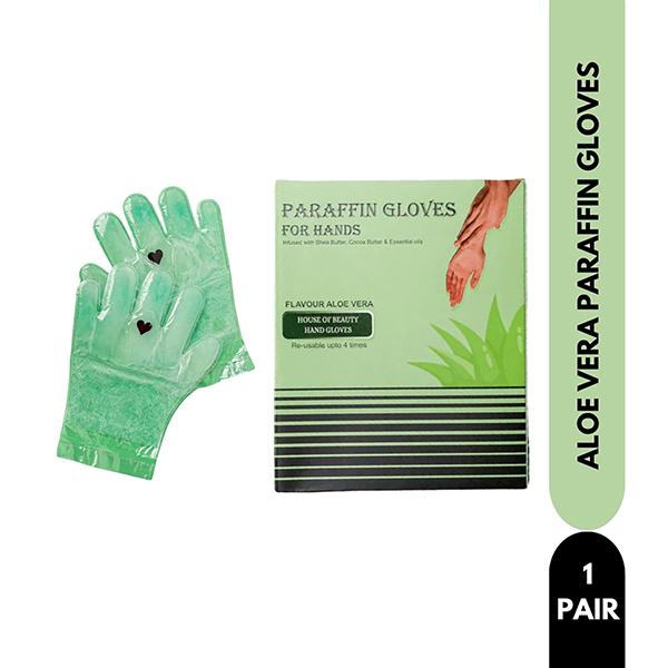Netmeds | House of Beauty Aloe Vera Paraffin Hand Gloves-At Home Manicure For Soft, Smooth Hands (1Pair) 1's