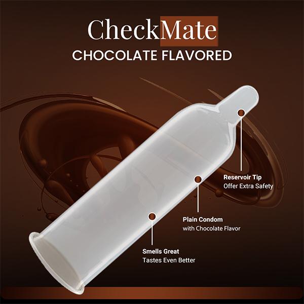 NottyBoy CheckMate Dotted Condoms - Chocolate 10's - Plain/Flavoured Condoms