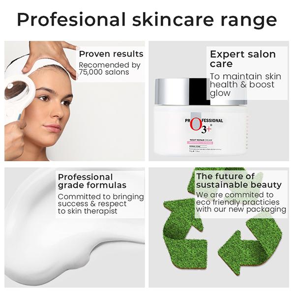 Professional O3+ Dermal Zone Night Repair Cream - Brightening & Whitening 50 gm - Night Cream